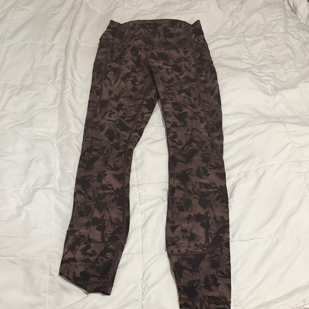 Lululemon Athletica Brown Patterned Leggings